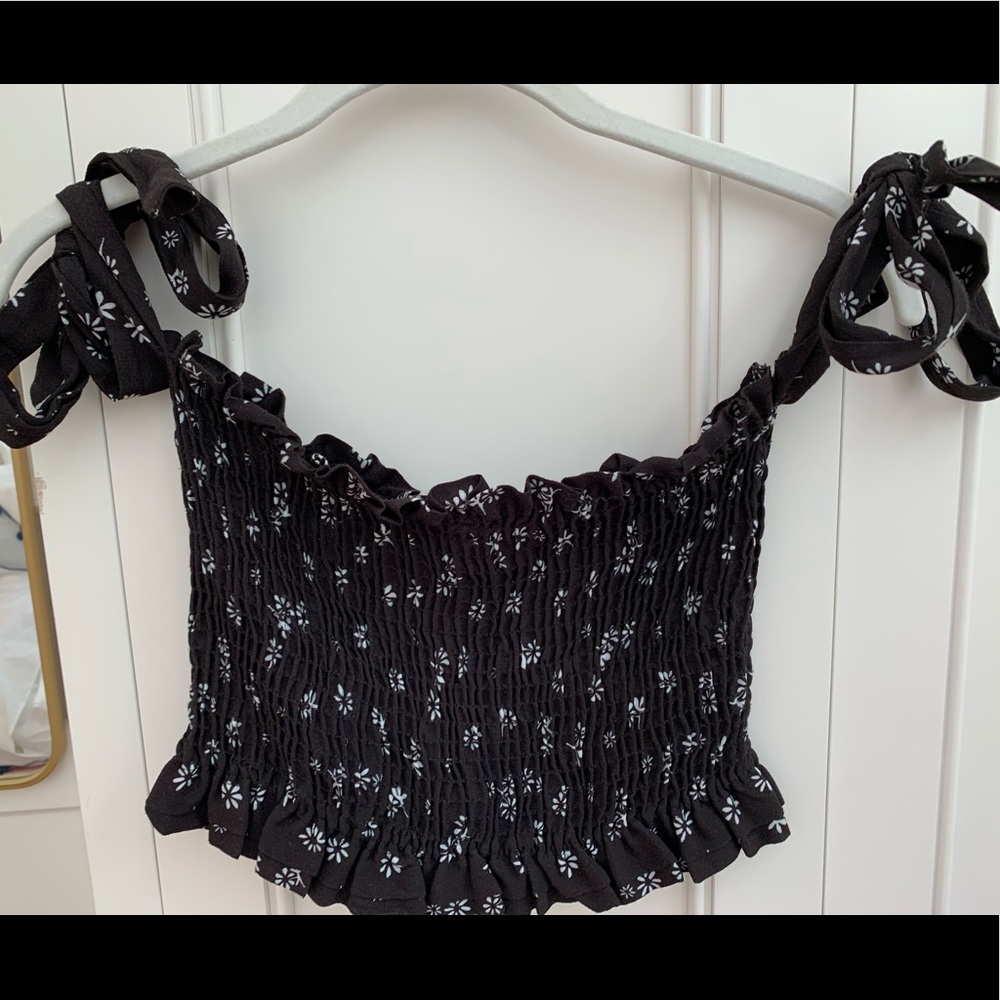 Blue Life crop top Floral print with daisi…
